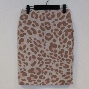 Ann Taylor Factory Animal Print Pencil Skirt